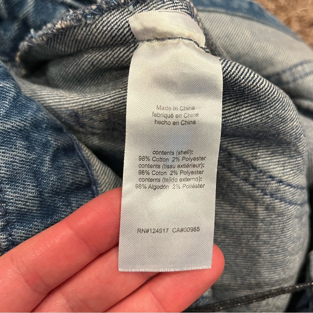NWT WeWoreWhat Slouchy Slit Denim Overalls - Steel - Picture 13 of 16